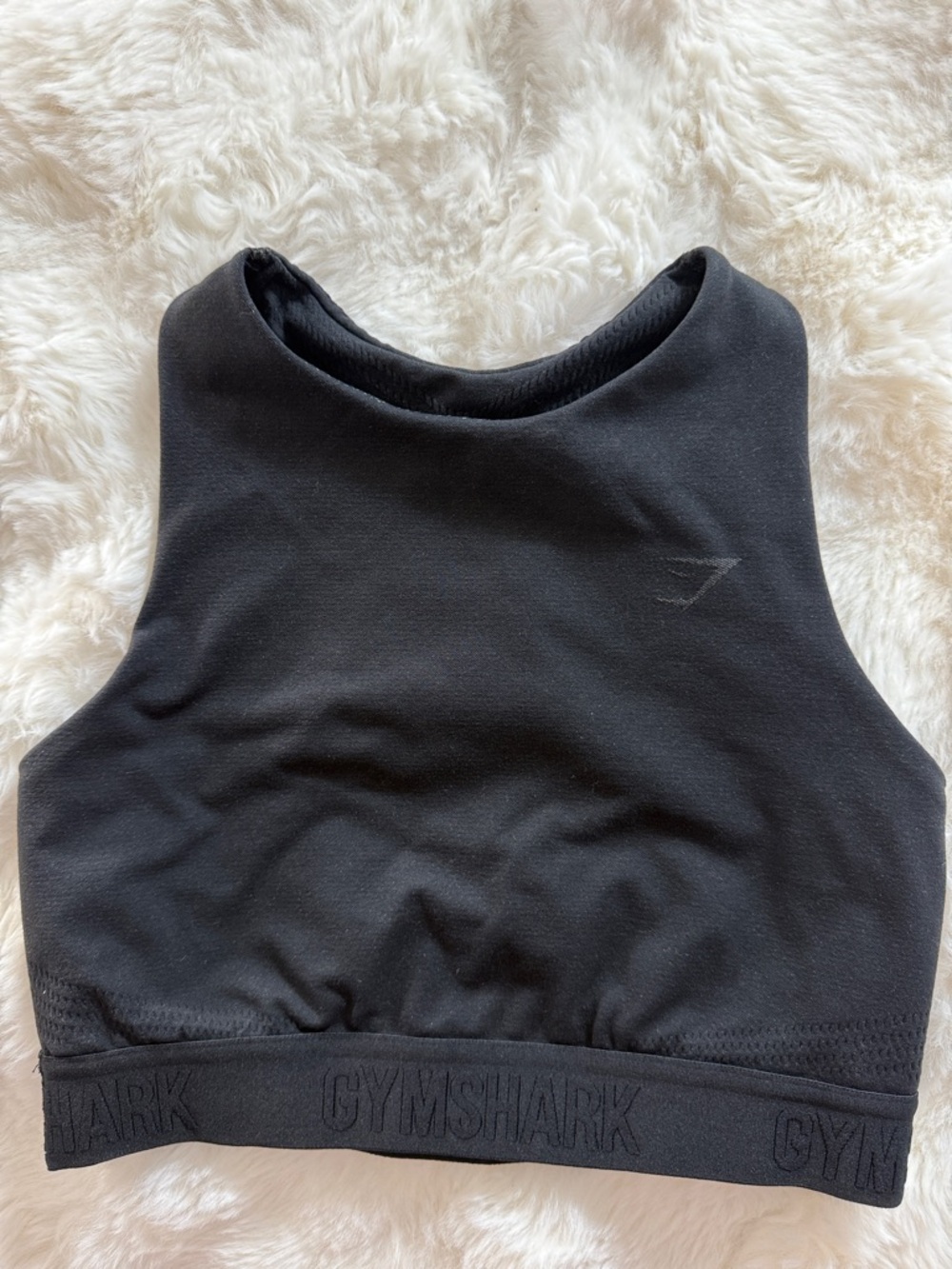 Gymshark Womens 315 Performance Black High Neck Racerback Sports Bra